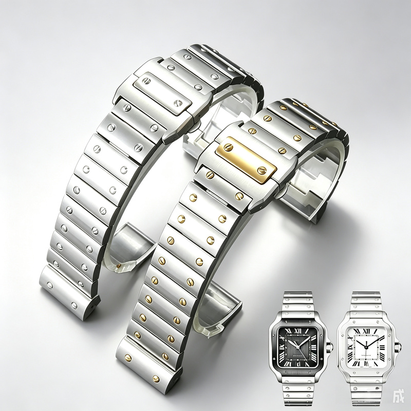 Cartier Watch Santos - Мужской ремешок для часов из нержавеющей