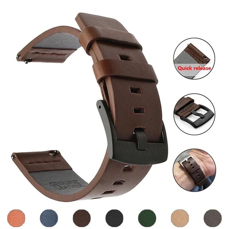 Leather Strap Quick Release - Ремешок для часов 20 мм 22