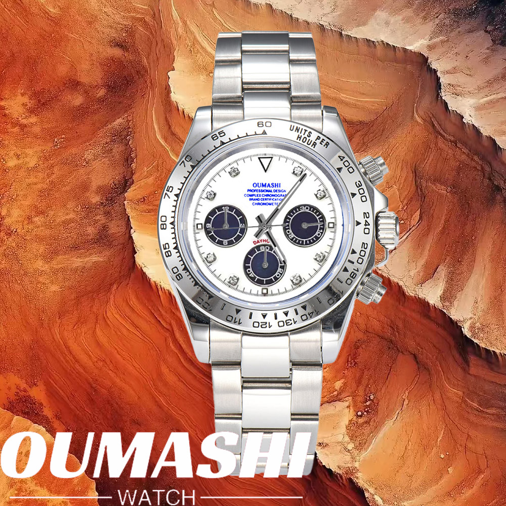 Stainless Bracelet Diver - Роскошные часы VK63 с сапфировым стеклом,