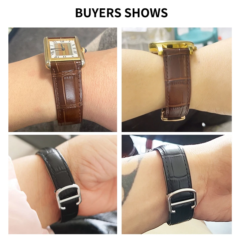 Ремешок для часов, из натураль – обзор и цена Cartier Watch Santos